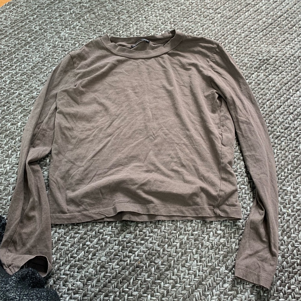 simple brown zara long sleeve